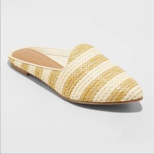 Women’s Violet Striped Woven Mule Flats - Universal Thread